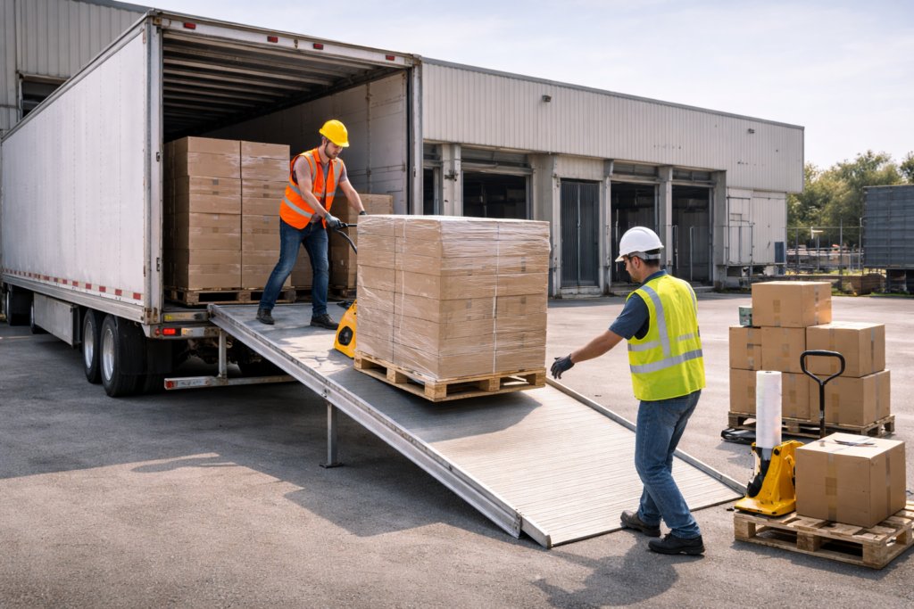 Inbound truck unloading and receiving